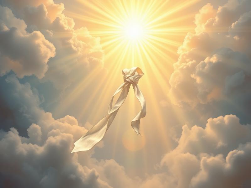 Luz divina sobre nó sendo desatado - Orações a Nossa Senhora